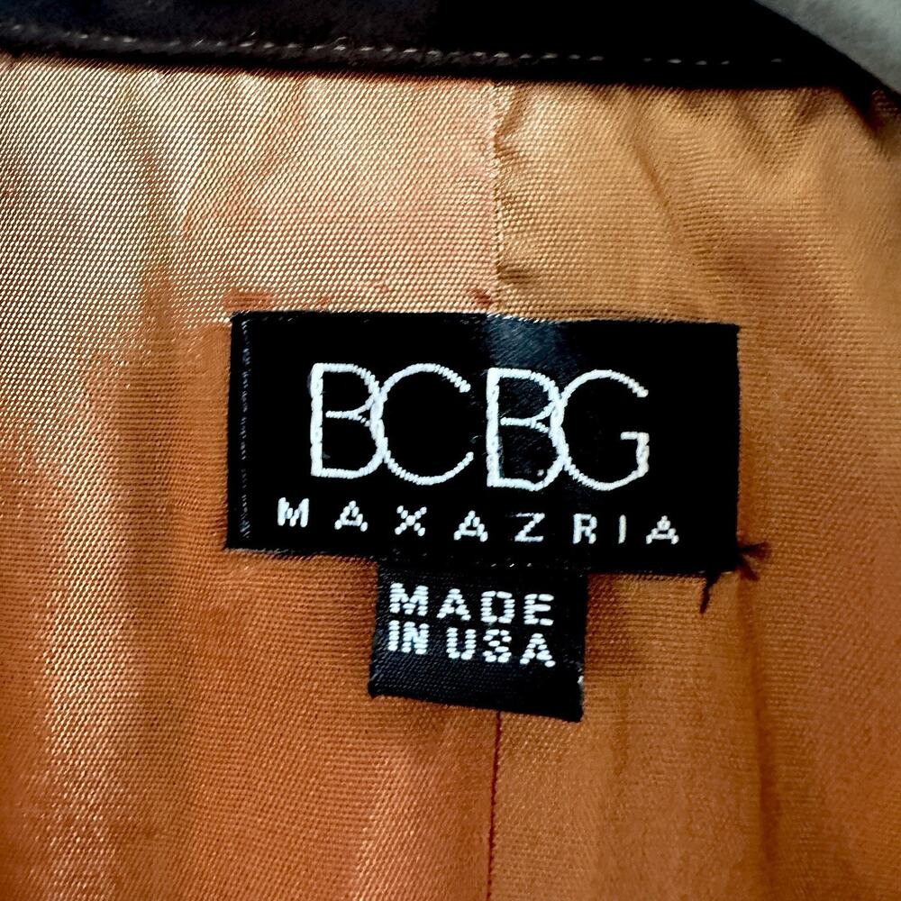 BCBG Max Azria Brown Satin Vest Top Size 4 Y2K - Picture 3 of 8